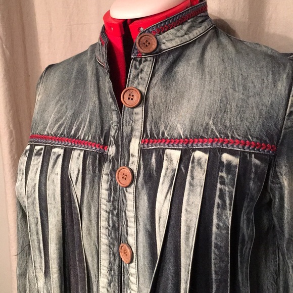 Denim Anthropologie Style Coat - Picture 3 of 5